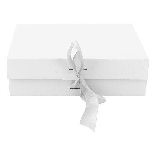(White) Opvouwbare Herbruikbare Cadeaubox met Lint Wit