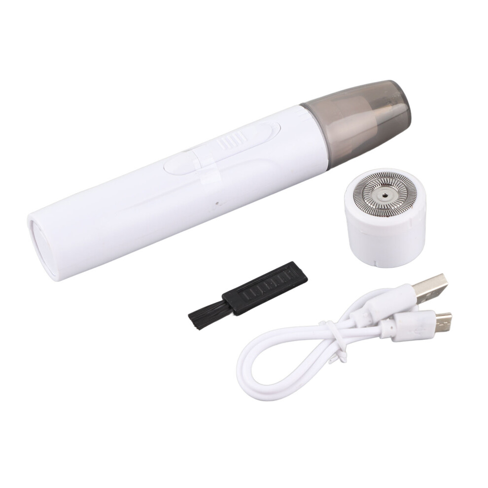 White ( Double Head Blades) Electric Nose Ear Trimmer Double Head Stainless Steel Blade
