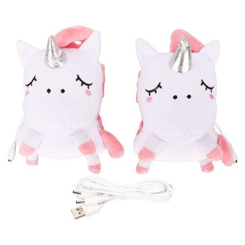 USB Electric Fingerless Cartoon Heated Gloves