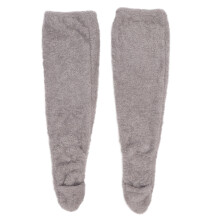 (Gray) Überknielange Flauschsocken Winter dick, Plüsch, Beinwärmer, grau