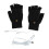 (Black) USB-Handschuhe warm, gestrickt, fingerlos, schwarz 1