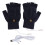(Dark Blue) USB-Heizhandschuhe halbfingerlos gestrickt Winter Dunkelblau 1