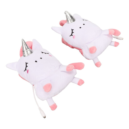 USB Electric Fingerless Cartoon Heated Gloves 2