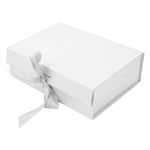 (White) Opvouwbare Herbruikbare Cadeaubox met Lint Wit 1