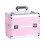 (Pink) Portable Large Multilayer Makeup Case - Black 1