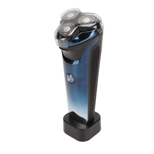 USB Rechargeable Waterproof LCD Cordless Beard Trimmer Blue 1