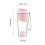 (pink) 24oz Large-Capacity Grey Protein Shaker Bottle with Creative Strap 3