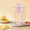 (pink) 24oz Large-Capacity Grey Protein Shaker Bottle with Creative Strap 5