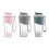 (pink) 24oz Large-Capacity Grey Protein Shaker Bottle with Creative Strap 2