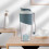 (Blue) 24oz Large-Capacity Grey Protein Shaker Bottle with Creative Strap 2