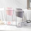 (pink) 24oz Large-Capacity Grey Protein Shaker Bottle with Creative Strap 4