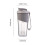 (Gray) 24oz Large-Capacity Grey Protein Shaker Bottle with Creative Strap 4