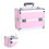 (Pink) Portable Large Multilayer Makeup Case - Black 4