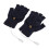 (Dark Blue) USB-Heizhandschuhe halbfingerlos gestrickt Winter Dunkelblau 3