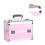 (Pink) Portable Large Multilayer Makeup Case - Black 2