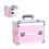 (Pink) Portable Large Multilayer Makeup Case - Black 3