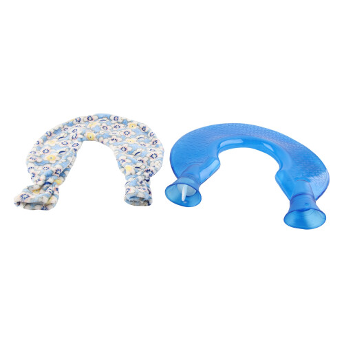 Borsa Acqua Calda a U 1400ml PVC Trasparente Blu 1