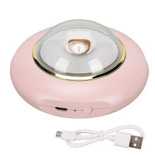 (Pink) USB-Wärmespender 2 Stufen 4000mAh LED-Nachtlicht Weiß