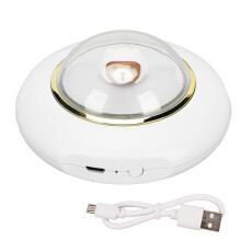(White) USB-Wärmespender 2 Stufen 4000mAh LED-Nachtlicht Weiß