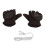 (Black) USB-Heizhandschuhe Doppelwärme Halbfinger Waschbar 1