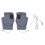(Navy Blue) USB-Elektrische Handschuhe Doppelseitig Warm Silbergrau 1