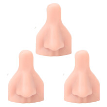 (Light Fleshcolor) 3x Silikon-Nase-Modell weich flexibel wiederverwendbar 3D