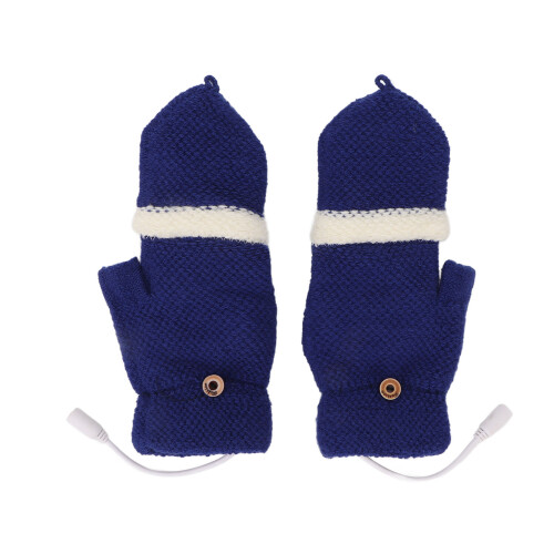(Blue) USB-Heizhandschuhe waschbar Outdoor hellgrau 2