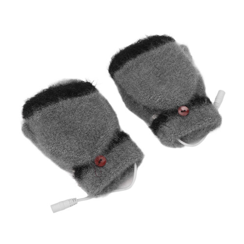 (Grey) USB-Heizhandschuhe beidseitig heizen fingerlos pink 2