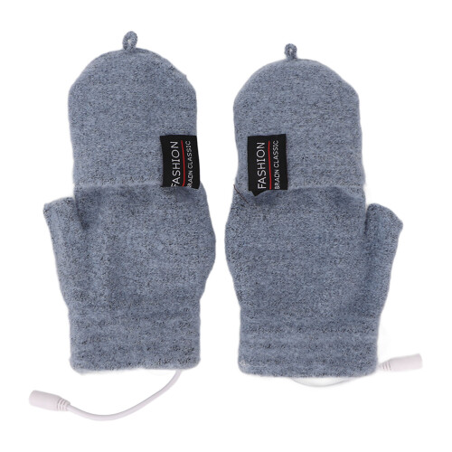 (Navy Blue) USB-Elektrische Handschuhe Doppelseitig Warm Silbergrau 1