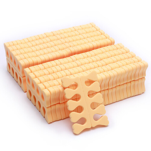 (Orange) 100pcs Sponge Toe Separator Soft Nail Art Divider Manicure Tool Orange