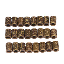 24St. Vintage Dreadlock Perlen mit großem Loch, 10x13mm