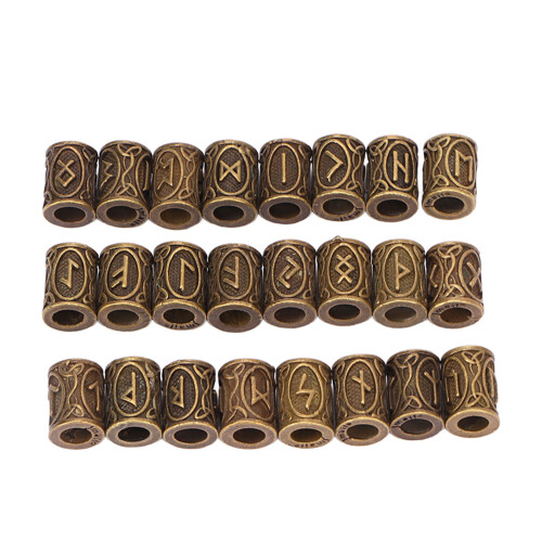 24St. Vintage Dreadlock Perlen mit großem Loch, 10x13mm