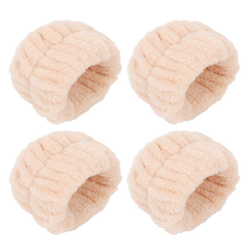 2x Wasbandjes flanel wit absorberend 1