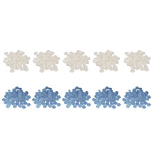 (Blue) 10x Resin 3D Flower Nail Art Blue