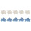 (Blue) 10x Resin 3D Flower Nail Art Blue 1