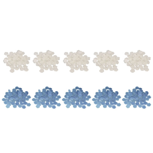 (Blue) 10x Resin 3D Flower Nail Art Blue