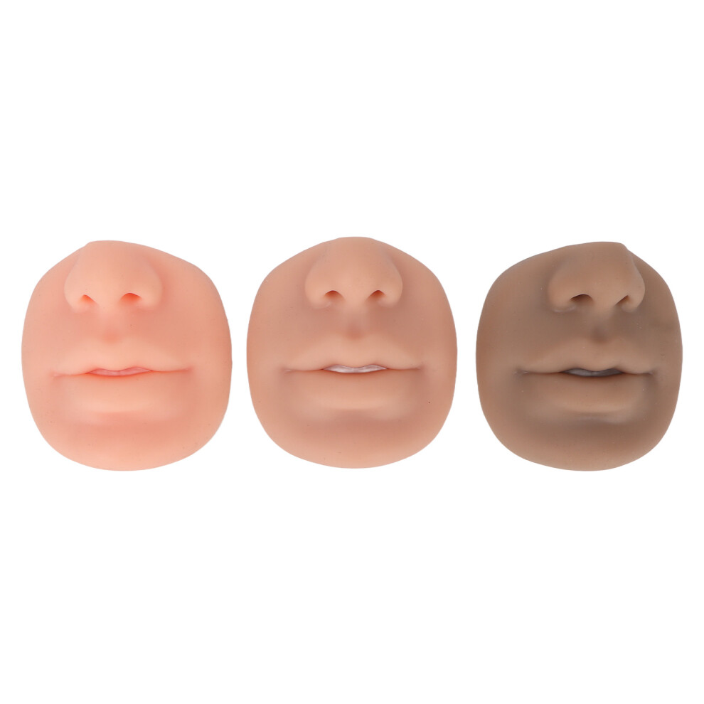 3 Colors Fake Nose Model Silicone Flexible for Piercing Practice