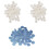 (Blue) 10x Resin 3D Flower Nail Art Blue 3