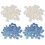 (Blue) 10x Resin 3D Flower Nail Art Blue 2