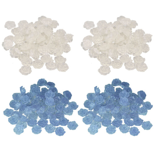 (Blue) 10x Resin 3D Flower Nail Art Blue 1