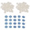 (Blue) 10x Resin 3D Flower Nail Art Blue 4