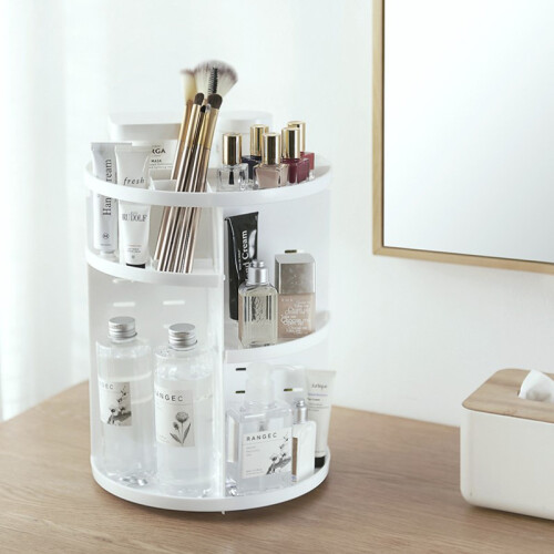(White) Drehbarer Kosmetik-Organizer 360 Lippenstift-Halter 2