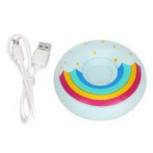 (Blue E) Elektro-Handwärmer Donut Form Wiederaufladbar Mini Blau