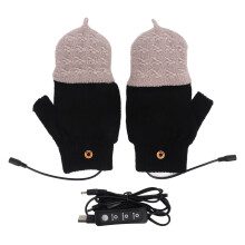 Heated Gloves Fingerless Full Finger 3 Gear Black Skiing Riding
