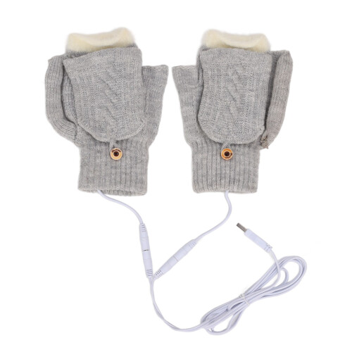 (Gray) USB Verwarmde Handschoenen Geel Winter