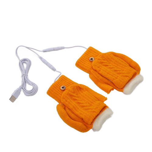 (Yellow) USB Verwarmde Handschoenen Geel Winter 2