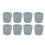 10pcs Gray Rubber Crutch Tips 1.1 Inch 3