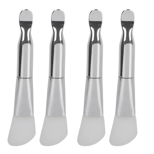 4pcs Double-Ended Face Mask Brushes Silicone Aluminum
