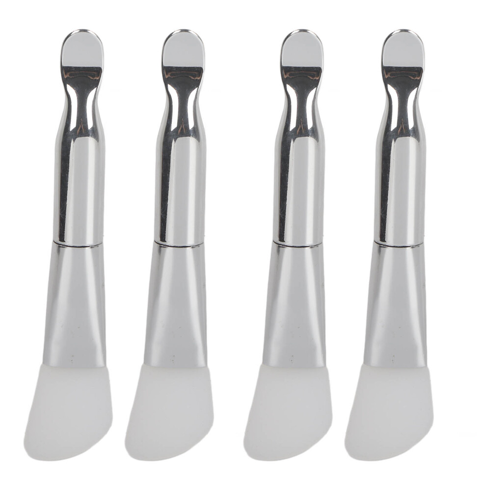 4pcs Face Mask Brushes Set Double Ended Silicone Aluminum Handle