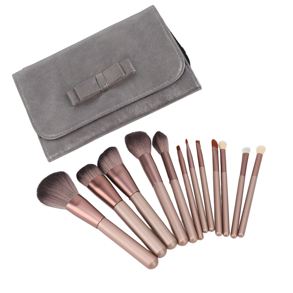 12pcs Makeup Brush Kit Synthetic Fibers for Powder Blush Concealer